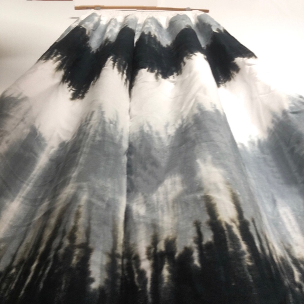 Tie-Dye Wide Leg Pants - Black & Gray - Picture 3 of 11